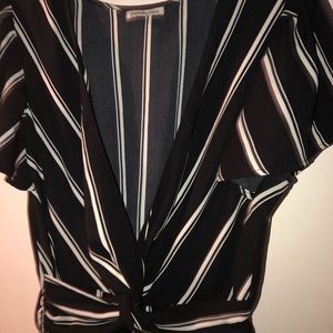 Black & White Striped Jumpsuit